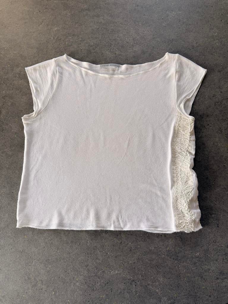 Kort wit truitje Sara Pacini - Goede staat, Maat 38/40 (M), Wit, Ophalen of Verzenden, Korte mouw
