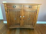Vintage commode met 2 laden en 2 deurtjes, Ophalen, Gebruikt, 50 tot 70 cm, 100 cm of meer