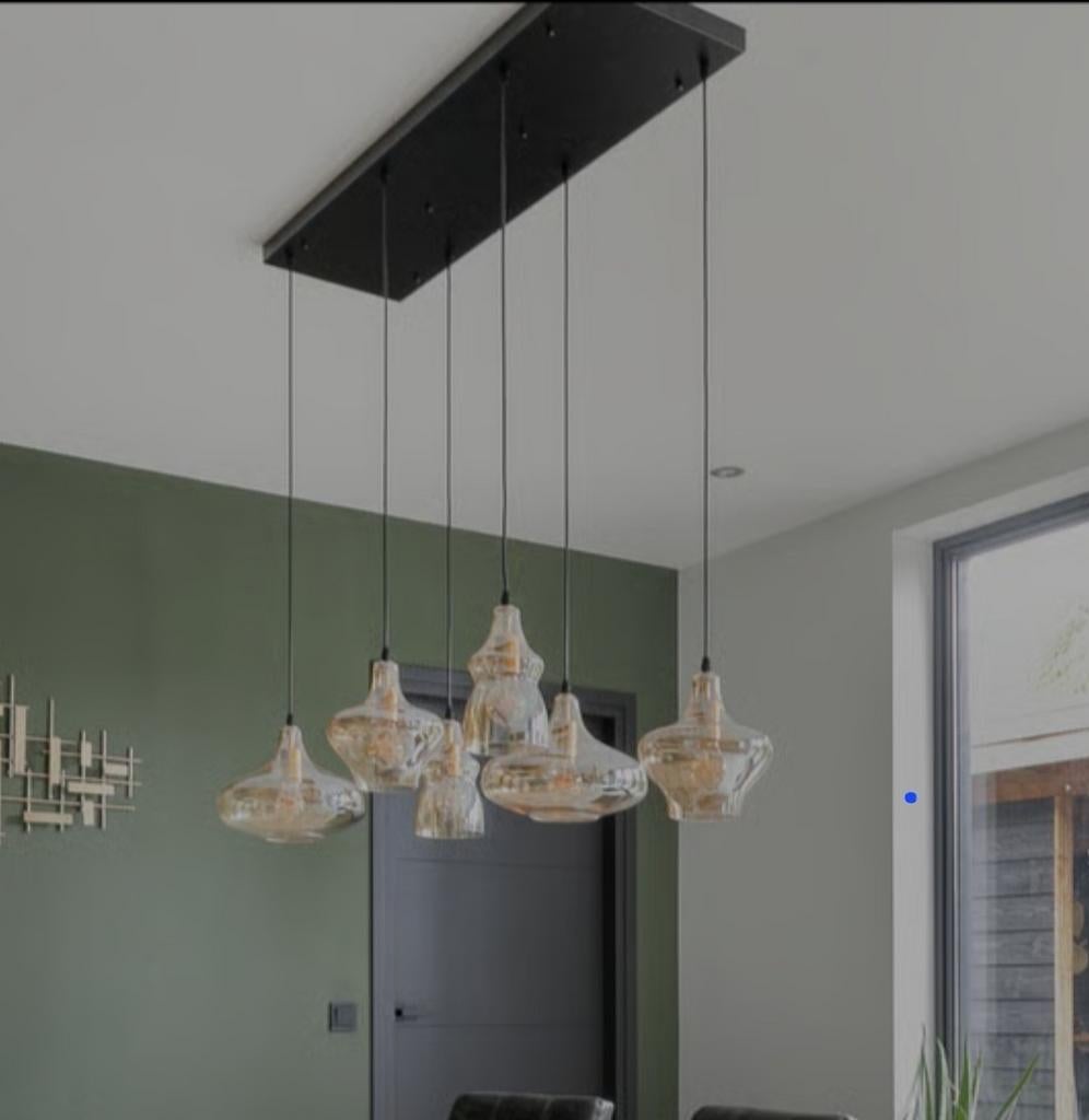 Lumen XL hanglamp 6 stuks amber, Huis en Inrichting, Lampen | Hanglampen, Ophalen of Verzenden