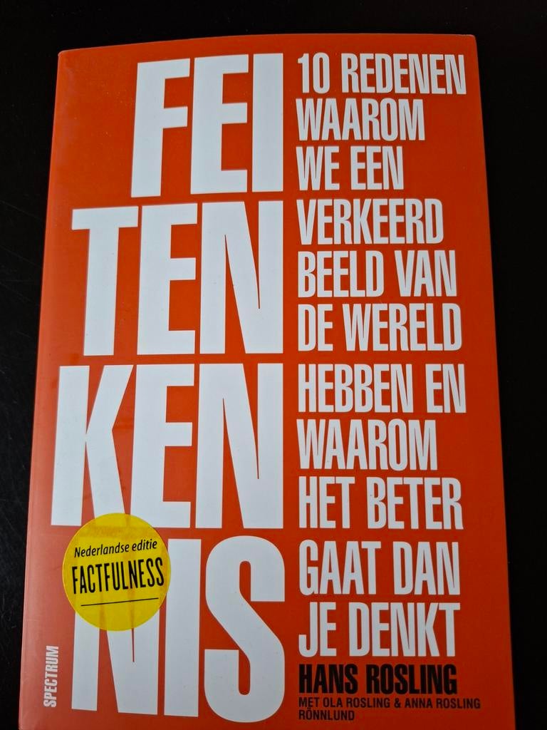 Hans Rosling - Feitenkennis, Boeken, Ophalen of Verzenden, Zo goed als nieuw, Hans Rosling