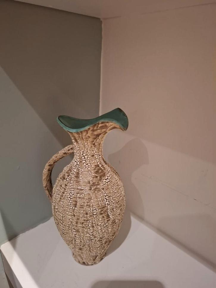 Keramische gestructureerde mooie vintage kruik/vaas, Antiek en Kunst, Antiek | Vazen, Ophalen of Verzenden