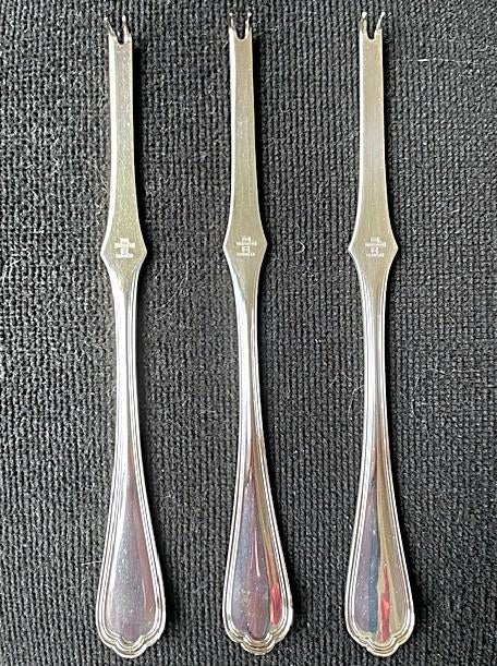 3 Christofle Spatours verzilverde kreeftenhaken/-curettes, Ophalen of Verzenden