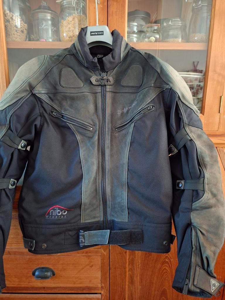 Prachtige Kevlar Motorjas met Leren bescherming Maat L 54, Motoren, ORINA, Jas | textiel, Heren, Ophalen of Verzenden