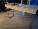 Strak wit bureau met lades, Ophalen of Verzenden, Gebruikt, Bureau