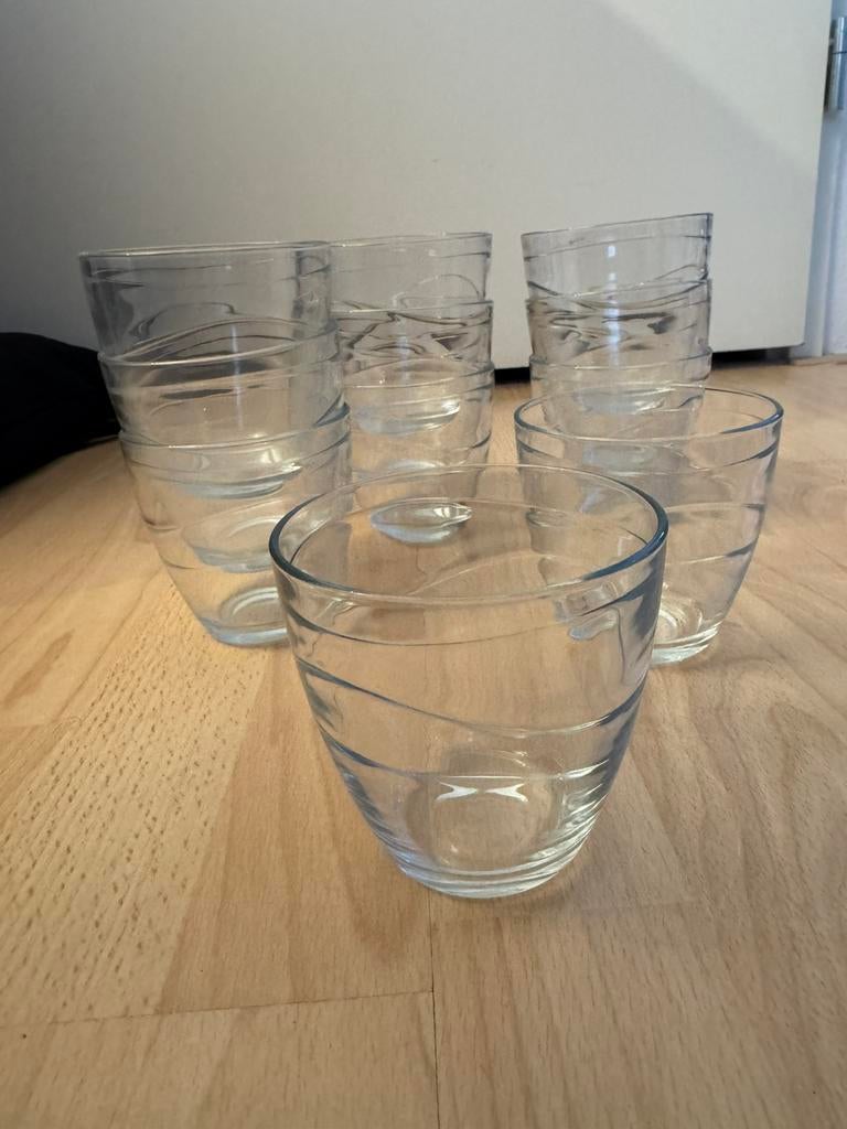 11 Jamie Oliver Waves Waterglazen 37 cl, Ophalen, Glas of Glazen, Overige stijlen, Glas