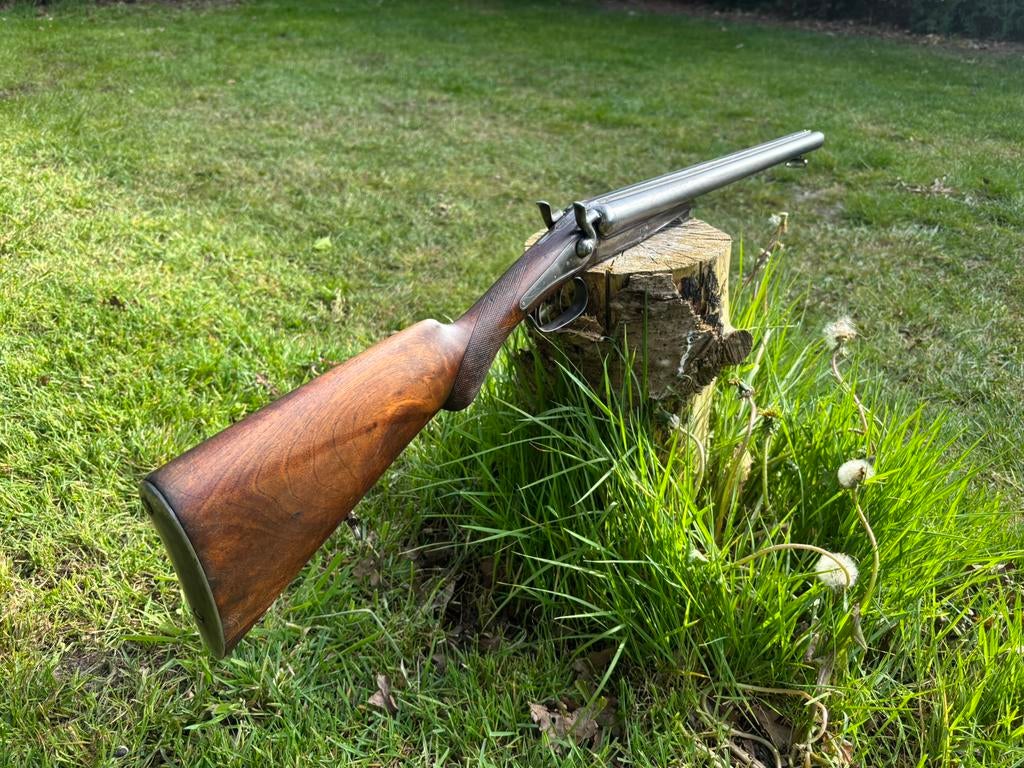 Antiek husqvarna kaliber 12 coach gun geweer jachtgeweer, Antiek en Kunst, Ophalen of Verzenden