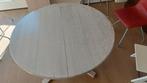 Deense ronde uitschuifbare eettafel, Huis en Inrichting, Ophalen, Gebruikt, Vijf personen of meer, 150 tot 200 cm