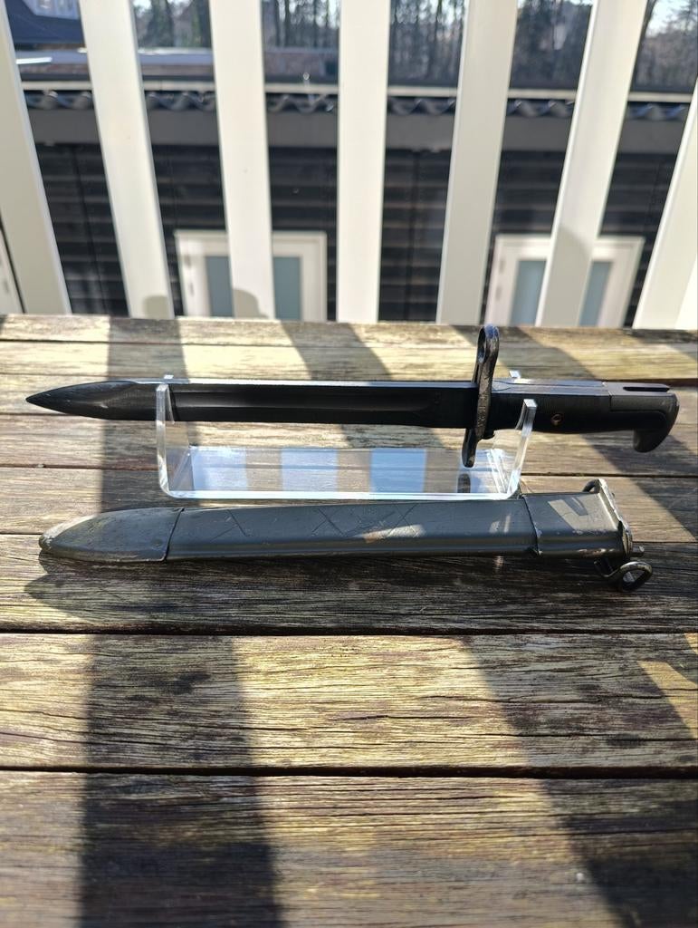 M1 Garand Bajonet Greek contract, blauwing, orgineel, Ophalen of Verzenden, Landmacht, Overige gebieden, Mes of Dolk