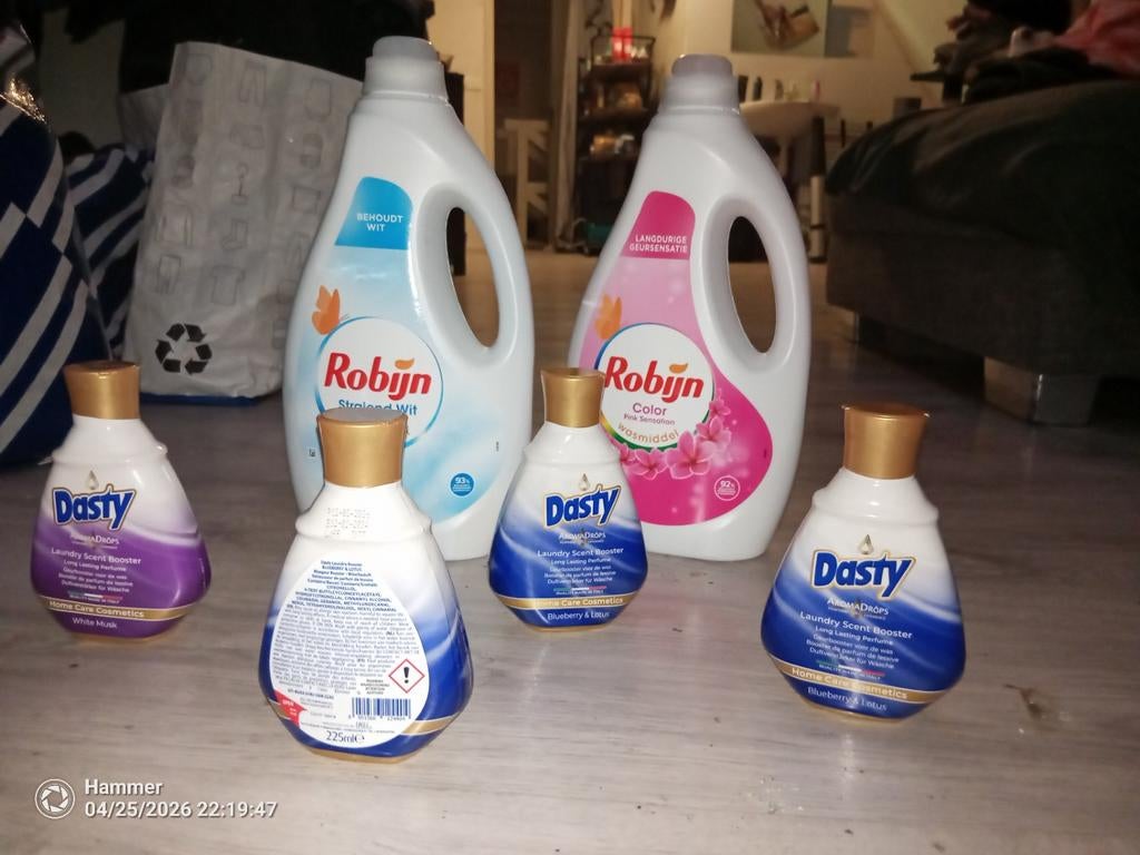 Wasmiddel en geurbooster pakket (Robijn & Dasty), Huis en Inrichting, Schoonmaakartikelen, Ophalen of Verzenden, Schoonmaakmiddel