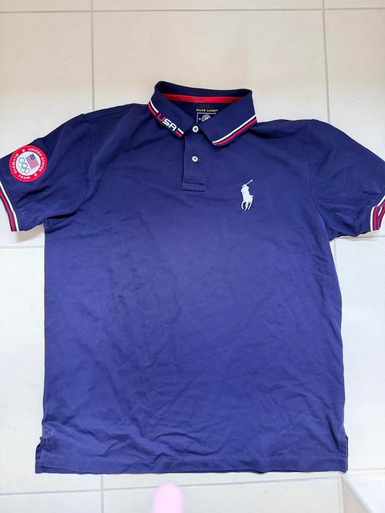 Polo shirt van Ralph Lauren donkerblauw L, Kleding | Heren, Maat 52/54 (L), Blauw, Ralph Lauren, Ophalen of Verzenden