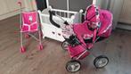 Poppenbedje buggy poppenwagen badje kleertjes potje etc, Ophalen, Gebruikt, Babypop
