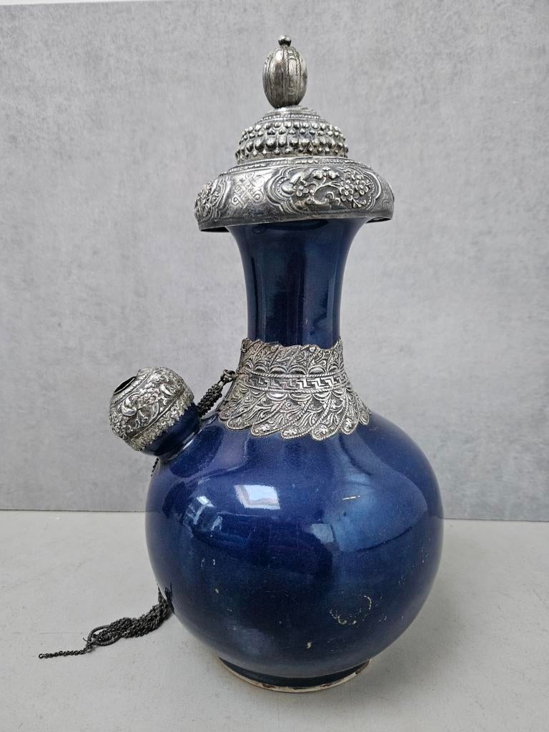 Chinese Poederblauwe Kendi 18e Eeuws, Ophalen of Verzenden, Goud