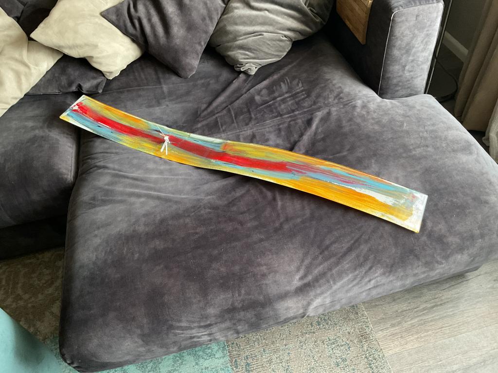 Carneol glazen klok in topstaat alleen ophalen, Ophalen, Zo goed als nieuw, Wandklok