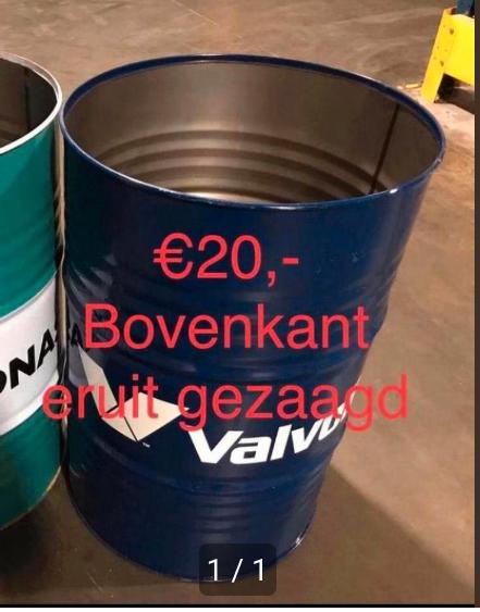Stookton vuurton van 200 ltr olievat, Tuin en Terras, Vuurkorven, Ophalen, Zo goed als nieuw