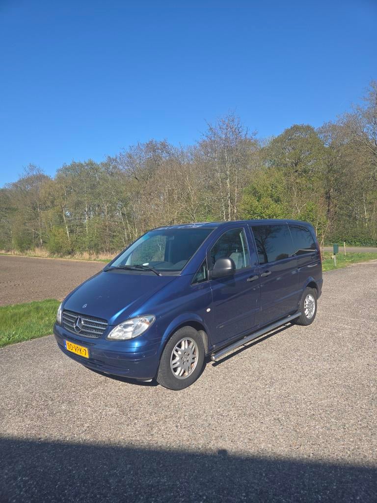 Mercrders vito met dubbele schuifdeur, Auto's, Automaat, Blauw, Diesel, 6 cilinders