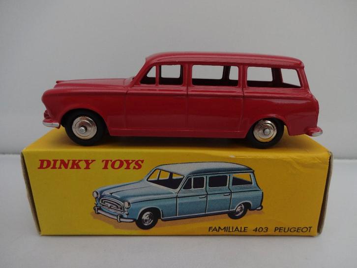 Peugeot 403 Familiale rood nr: 24F van Dinky Toys 1:43, Hobby en Vrije tijd, Modelauto's | 1:43, Nieuw, Auto, Dinky Toys, Ophalen of Verzenden