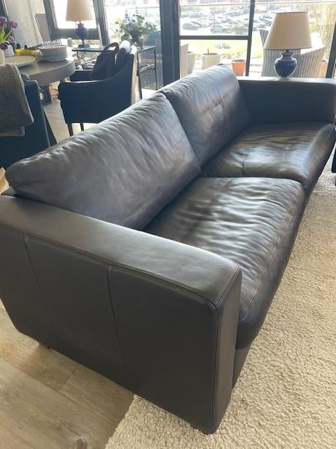 Leren bank merk Machalke, Ophalen, Gebruikt, Driepersoons, Rechte bank