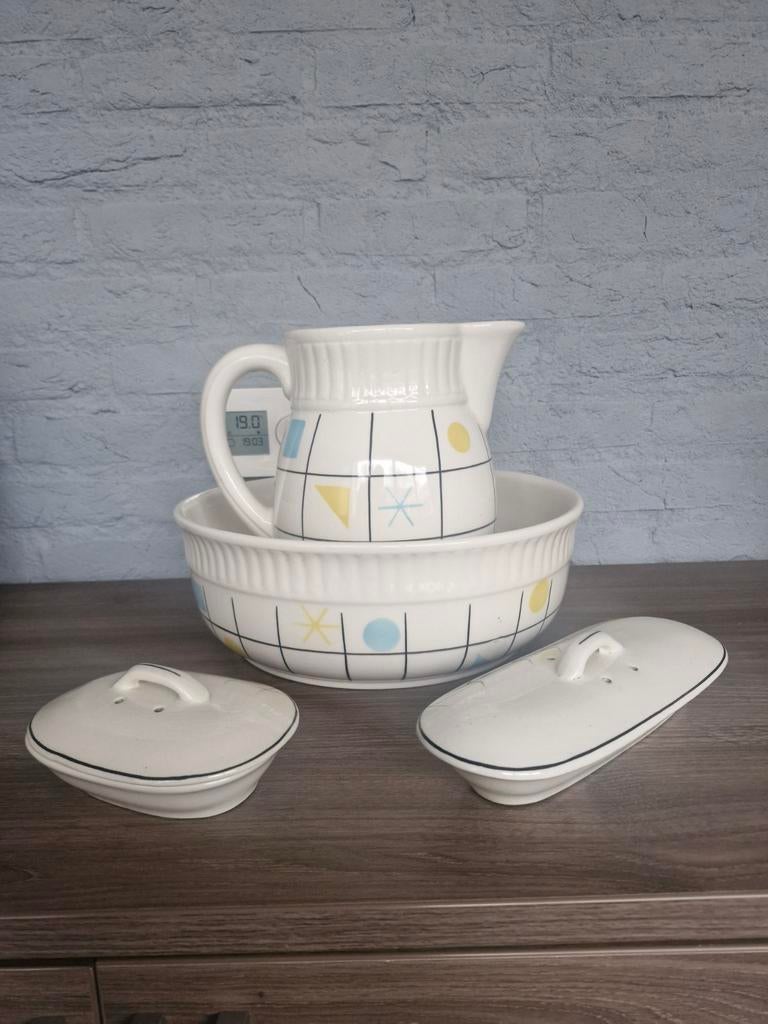 Antieke waskom met toebehoren, Antiek en Kunst, Ophalen