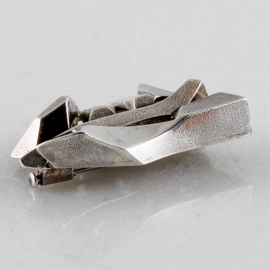Björn Weckström voor Lapponia, Broche Crystallization (1977), 4 tot 7 cm, Verzenden, Zo goed als nieuw, Zilver