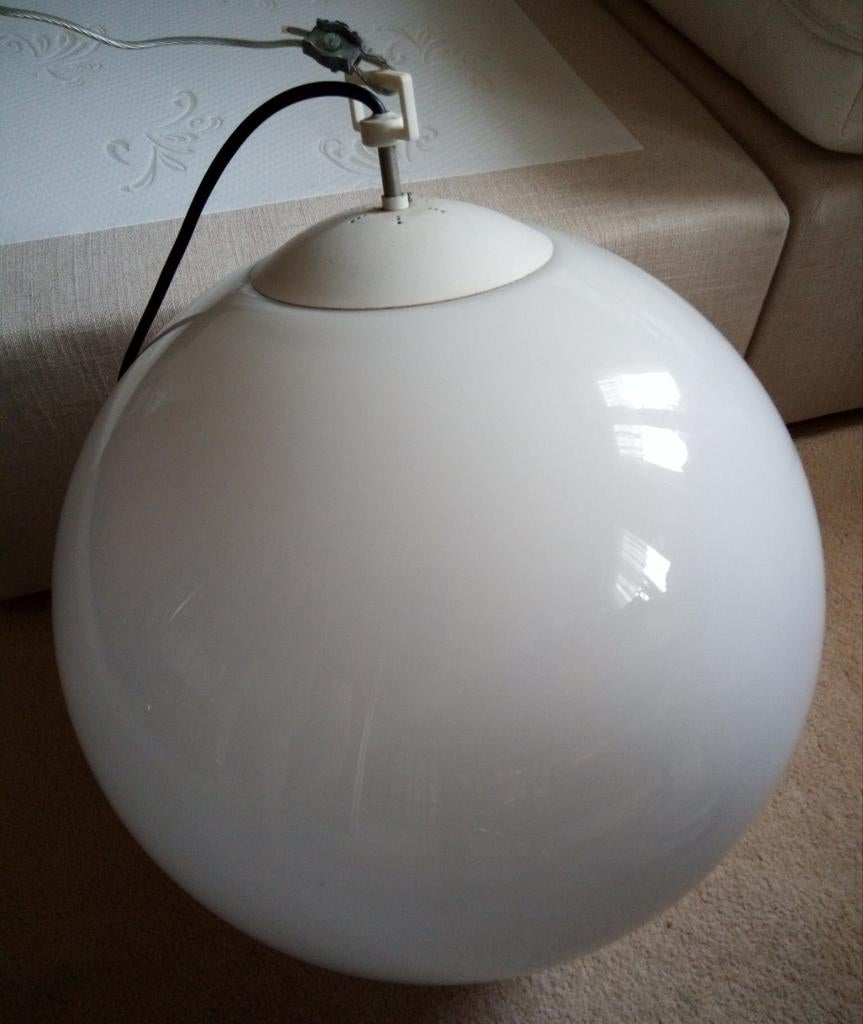 Grote glazen bol plafondlamp 50cm diameter, Ophalen, Gebruikt, Glas, 50 tot 75 cm