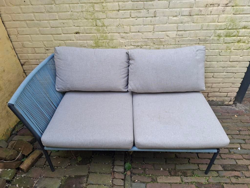 Luxe lounge bankje met weerbestendige kussens (150x75cm), Ophalen