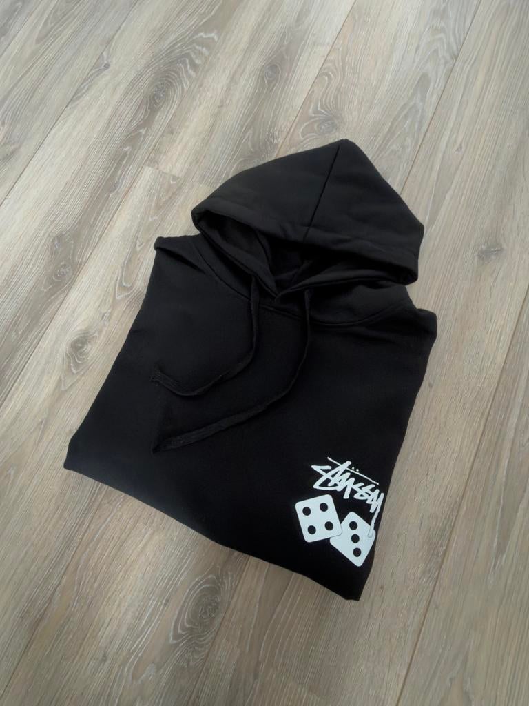 Stussy Hoodie Zwart Dobbelstenen Maat M, Ophalen of Verzenden, Nieuw, Maat 48/50 (M), Zwart