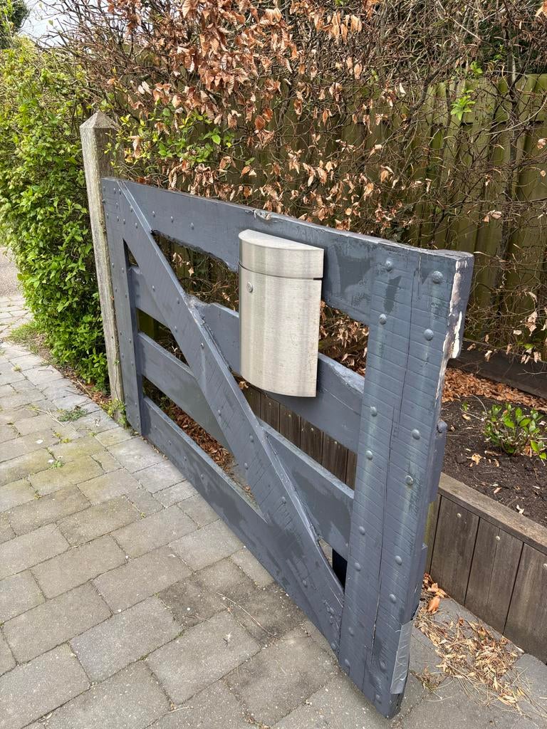 Houten tuinpoort zonder brievenbus, Tuin en Terras, Met poort, Gebruikt, Ophalen of Verzenden, Tuinhek