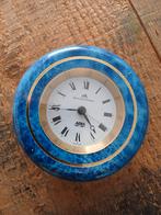 Vintage Matthew Norman ADIA Tafelklok - Blauw Marmerlook, Ophalen of Verzenden