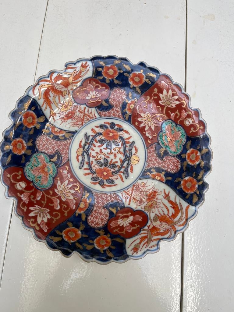 Japans Imari stijl sierbord, handbeschilderd, Antiek en Kunst, Ophalen