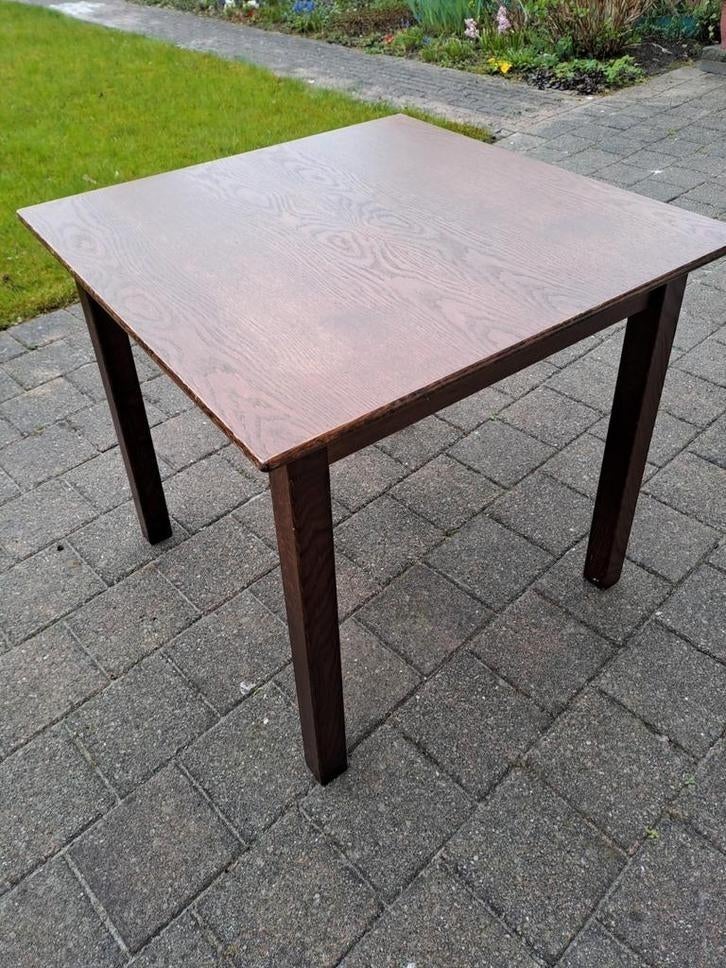 Kleine (keuken)tafel eiken. 2 (-4) personen plus 1 stoel, Huis en Inrichting, Tafels | Eettafels, Ophalen