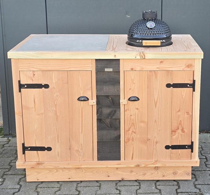 Buitenkeuken met Green Egg Mini Kamado, Tuin en Terras, Ophalen, Nieuw, Houtskool, Vrijstaand