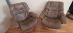 2 st. Stressless Relax fauteuils, Classic, leder, zandkleur, Huis en Inrichting, Fauteuils, Ophalen, Gebruikt, 75 tot 100 cm, 75 tot 100 cm
