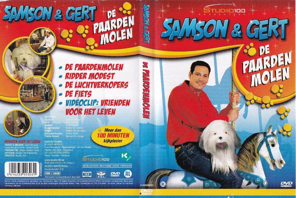 Samson en Gert - De Paardenmolen dvd, Cd's en Dvd's, Dvd's | Kinderen en Jeugd, Alle leeftijden, Ophalen of Verzenden, Zo goed als nieuw