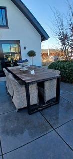 Tuinset met 6 stoelen, Tuin en Terras, Tuinsets en Loungesets, Ophalen, Gebruikt