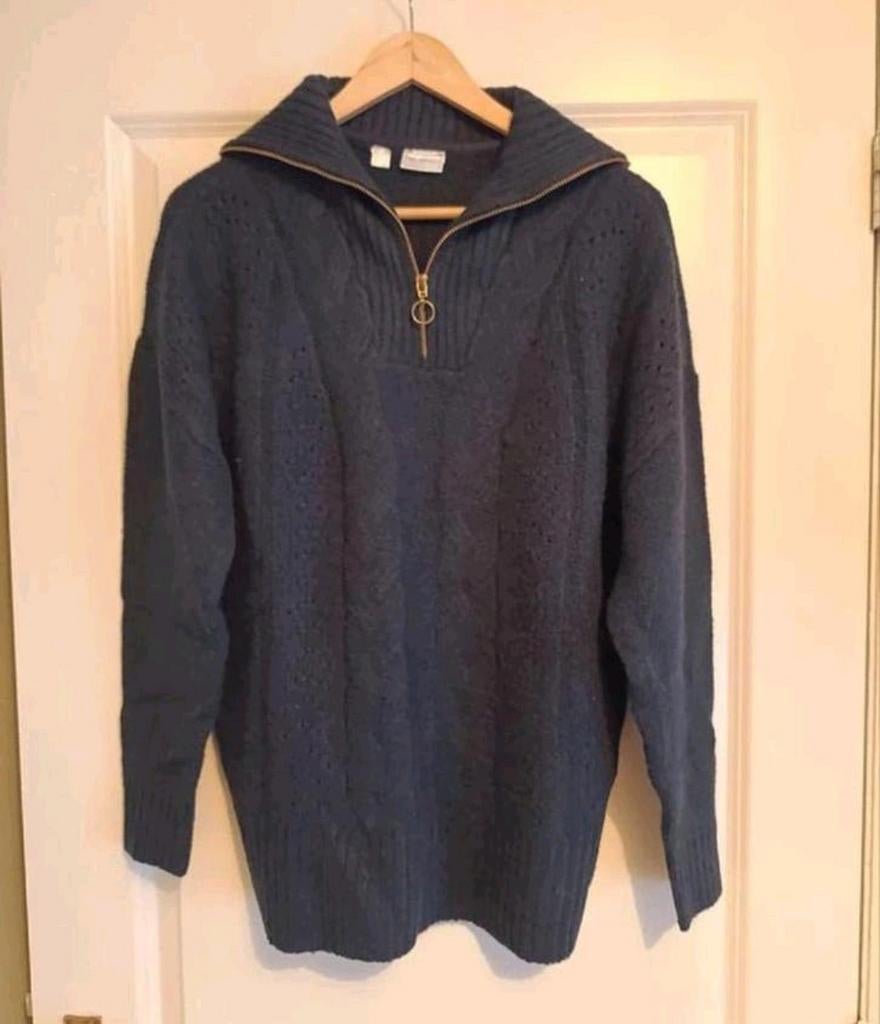 Blauwe kabeltrui schipperstrui maat M/L, Maat 38/40 (M), Blauw, Nieuw, Ophalen of Verzenden