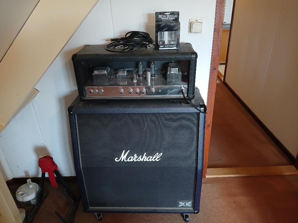 Hughes&Kettner gitaar versterker+Marshall cab, Muziek en Instrumenten, Ophalen, Gebruikt, Gitaar, Minder dan 50 watt