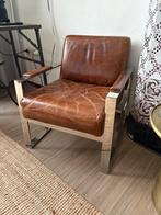 Leren fauteuils te koop, Huis en Inrichting, Fauteuils, Ophalen, Vintage jaren 60/70, Gebruikt, Minder dan 75 cm