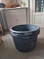 Zwarte kunststof kuipen, 3 stuks, Ophalen, Kunststof, Gebruikt, Rond