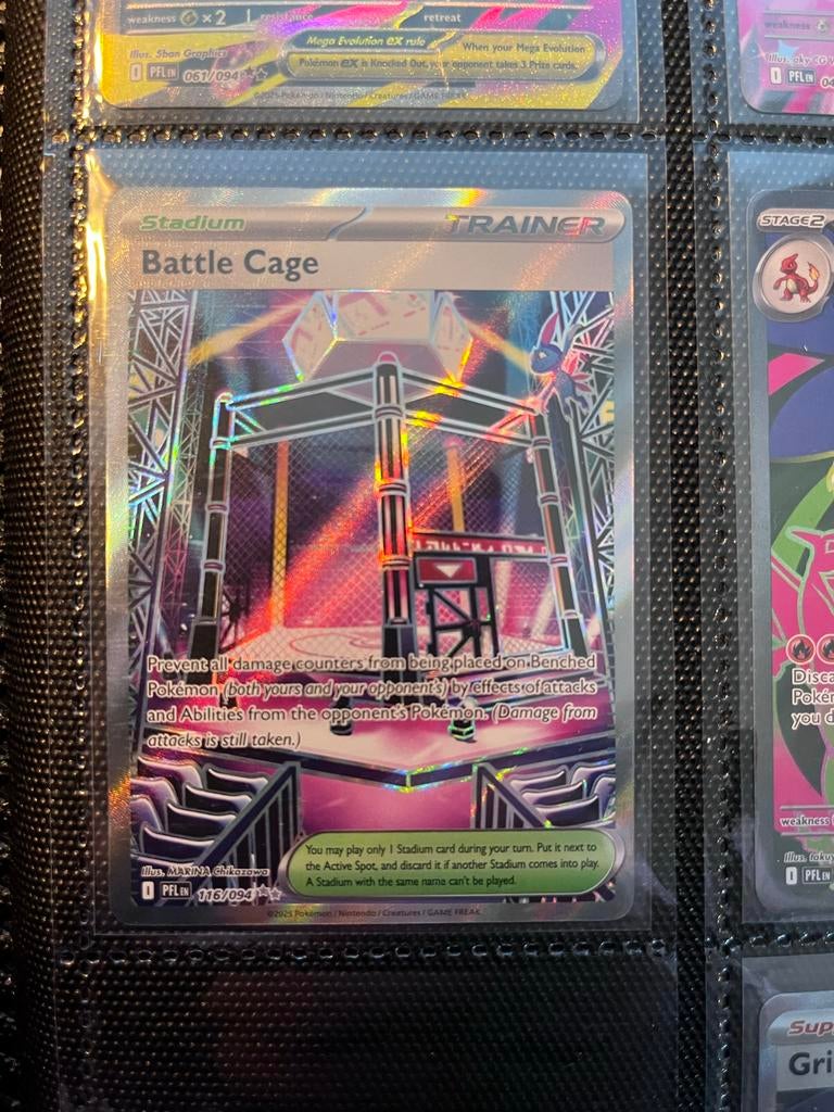 Pokémon Battle Cage Trainer kaart 116/094 phantasmal flames, Ophalen of Verzenden, Nieuw, Losse kaart, Foil