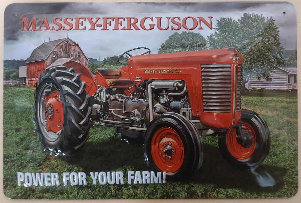 Massey Ferguson 65 Tractor relief reclamebord van metaal, Reclamebord, Info@deconoord.nl, Deco Noord, Nieuw