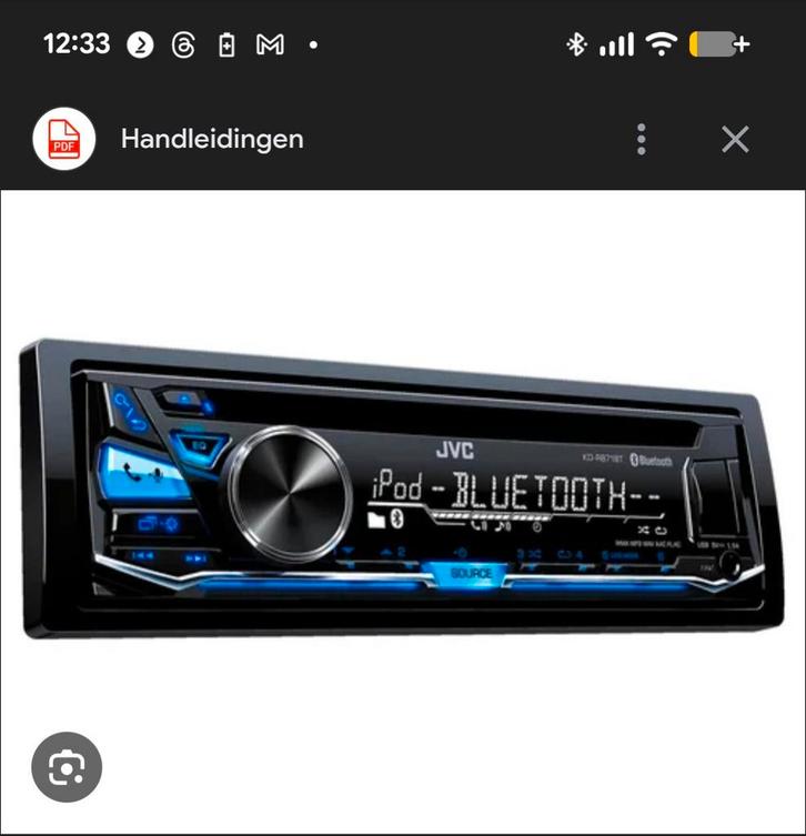 JVC KD-R871BT Autoradio met Bluetooth en USB, Auto diversen, Autoradio's, Gebruikt, Ophalen of Verzenden