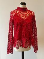 ZGAN rood Zara blouse turtle neck shirt S M 36 38 peplum top, Zara, Ophalen of Verzenden, Zo goed als nieuw, Maat 36 (S)