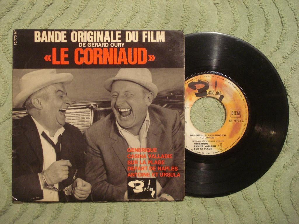 Louis de Funès 7" Vinyl Single: ‘Le Corniaud’ (Frankrijk), Gebruikt, Filmmuziek en Soundtracks, 7 inch, Single