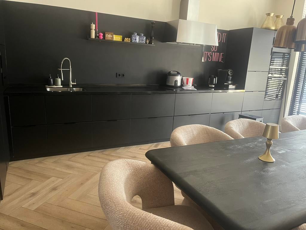 Wegens verandering keuken Ikea Nickebo te koop., Ophalen, Gebruikt, Zwart, 50 tot 100 cm