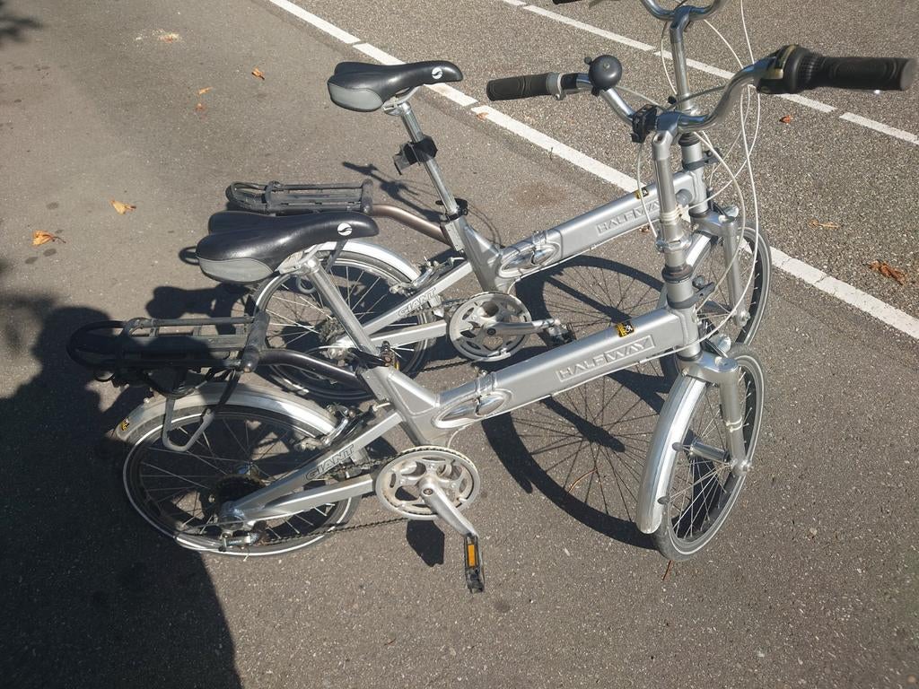 2 X Giant Halfway Aluminum Vouwfietsen met 6 versnellingen, Versnellingen, Zo goed als nieuw, Minder dan 47 cm, Schijfrem