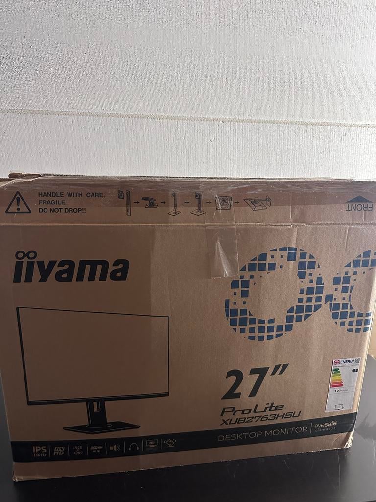 iiyama ProLite XUB2763HSU 27inch voor onderdelen, IPS, ., Nieuw, Full HD
