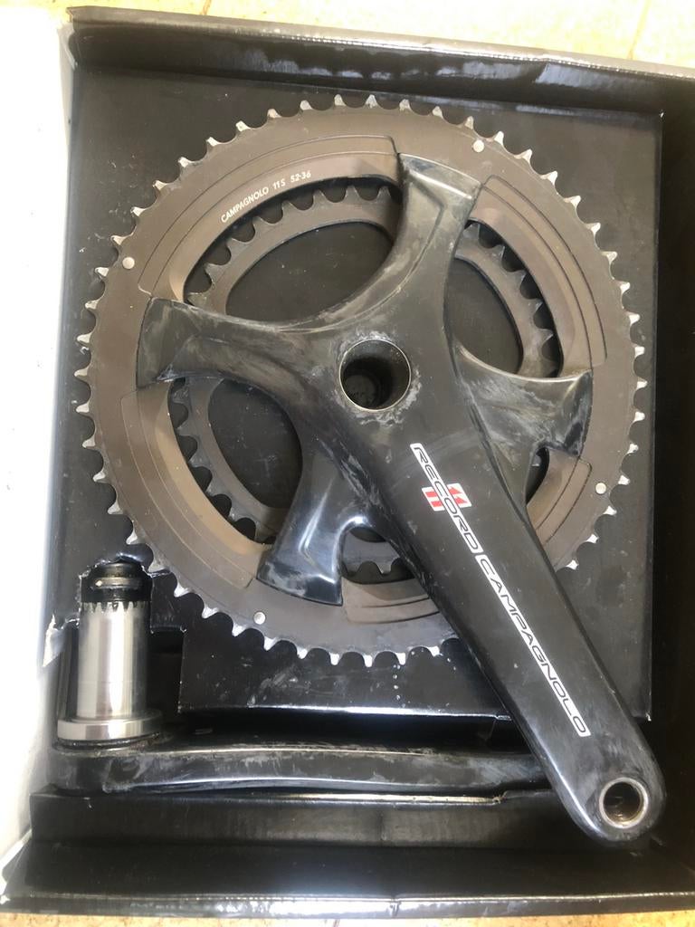 Campagnolo Record 52/36 semi compact crankstel 11 speed, Ophalen of Verzenden, Zo goed als nieuw
