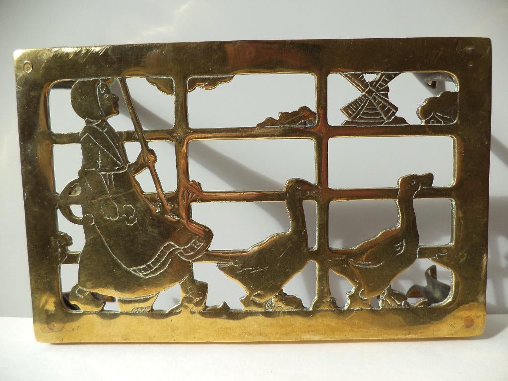 ca 1930 warme pot onderzetter stand ganzenhoedster art deco, Ophalen of Verzenden