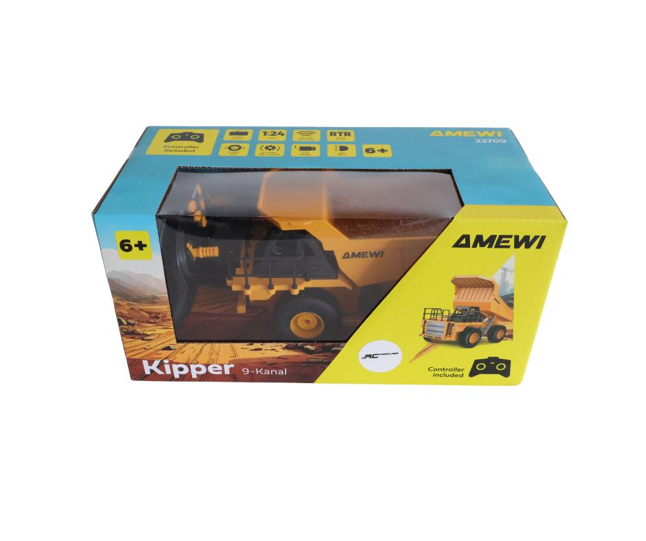 Amewi Tipper 9-Channel 1/24 RTR 22709, Hobby en Vrije tijd, Elektro, Nieuw, Ophalen of Verzenden, Auto onroad