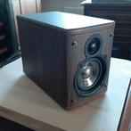 GEVRAAGD    2 Hitachi speakers type AXM549C in goede staat, Zo goed als nieuw, Minder dan 60 watt, Front, Rear of Stereo speakers